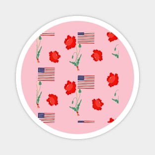 Seamless pattern Memorial Day Magnet